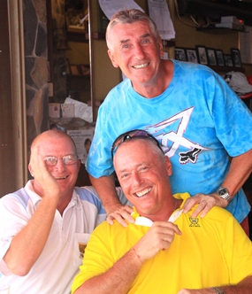 John Emmerson congratulates Henry O’Brien & Keith Worboys.